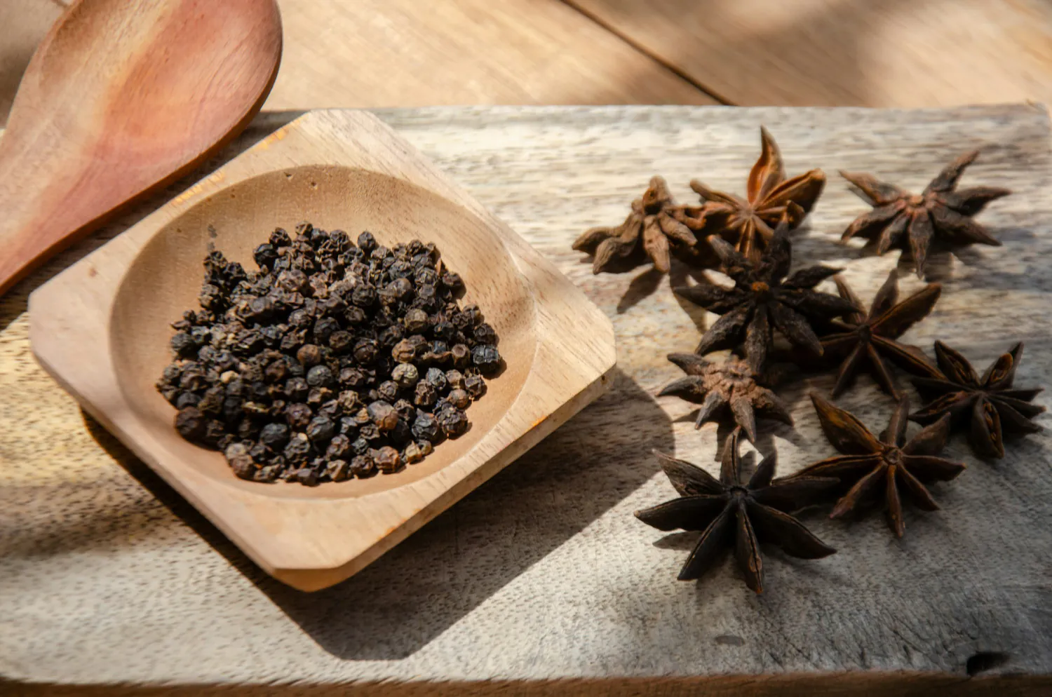 Black peppercorns